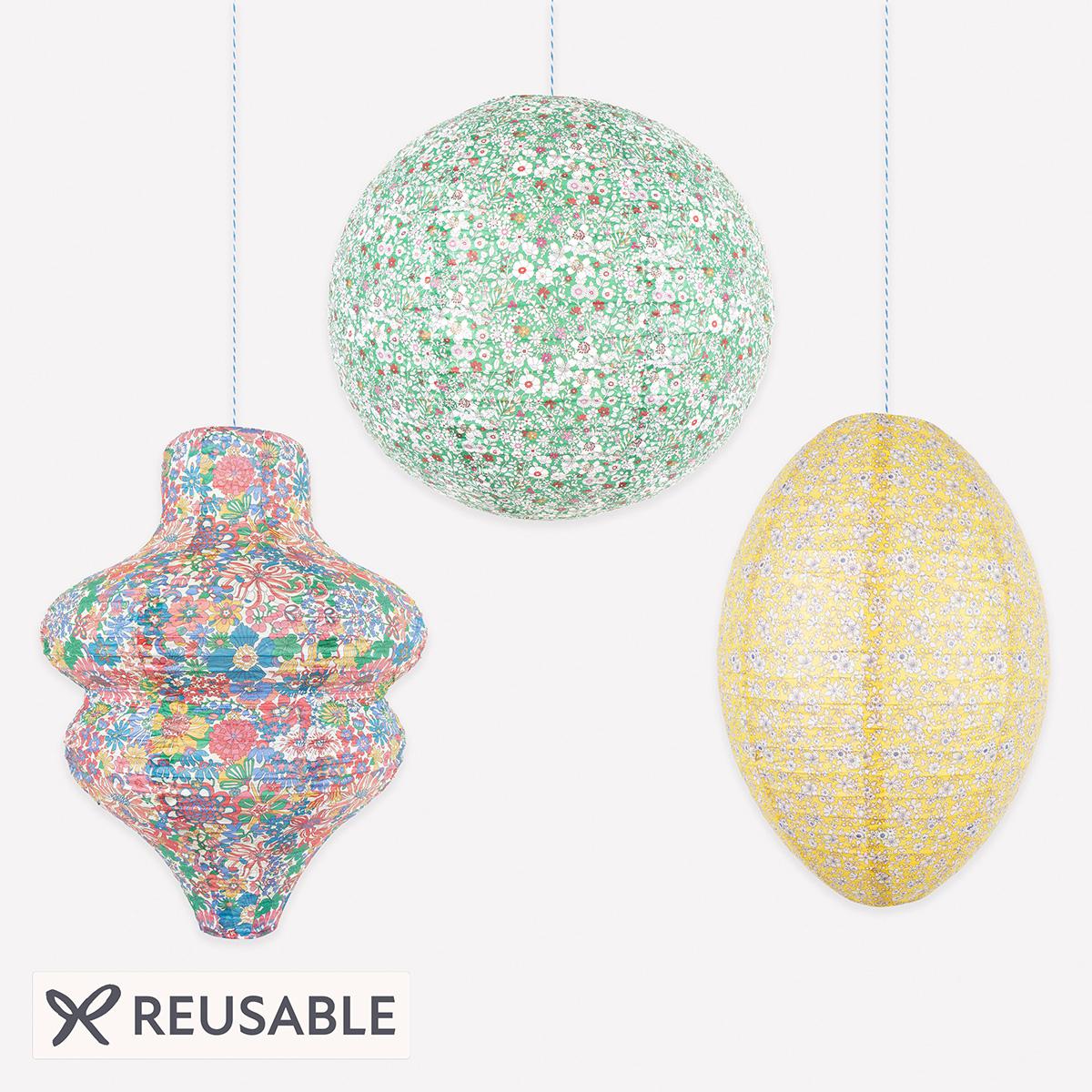 Liberty Print & Lace at By Wren: Liberty Bright Hanging Party Lanterns x 3
