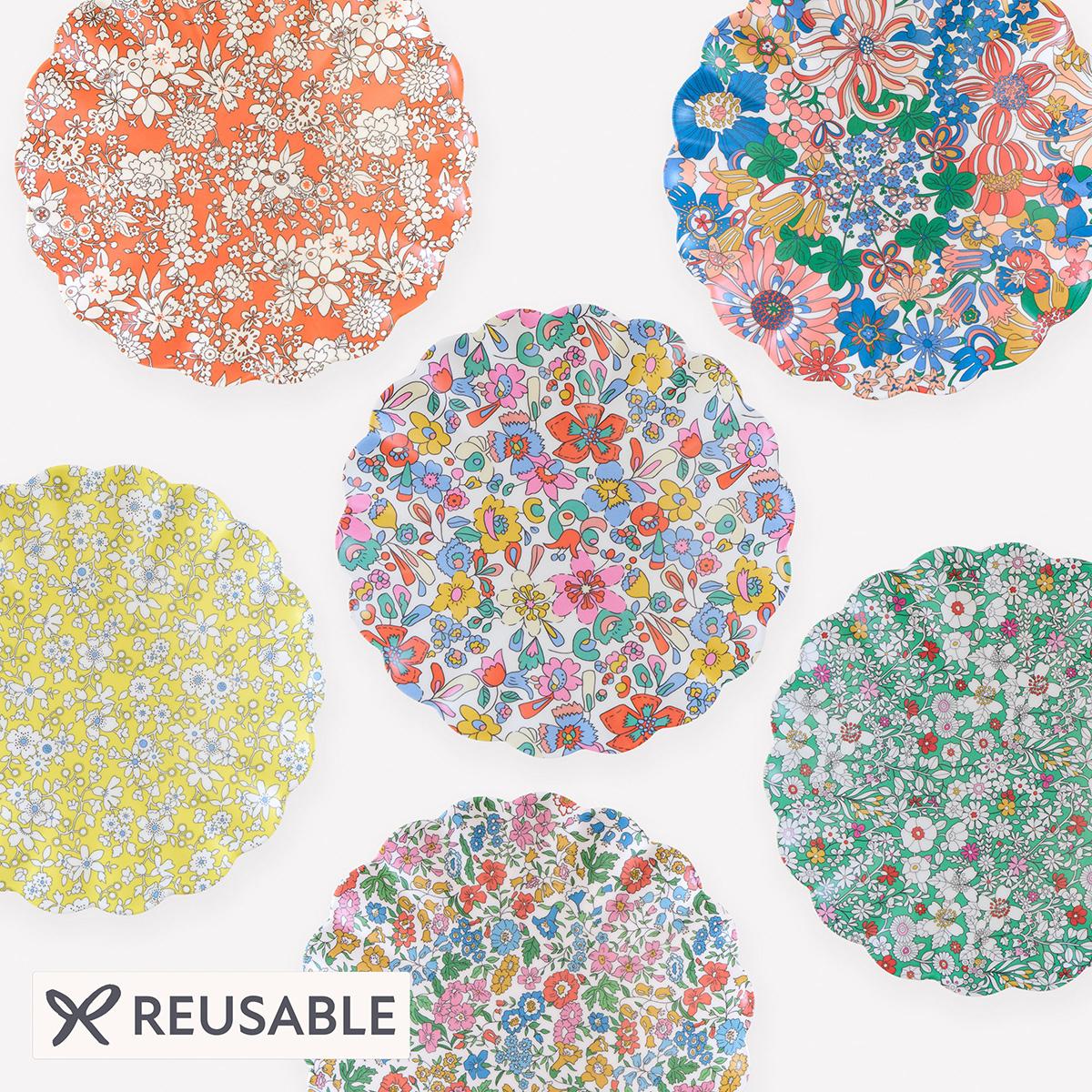 Dinner Party Tableware at By Wren: Liberty Garden Party Reusable Small Plates x 6