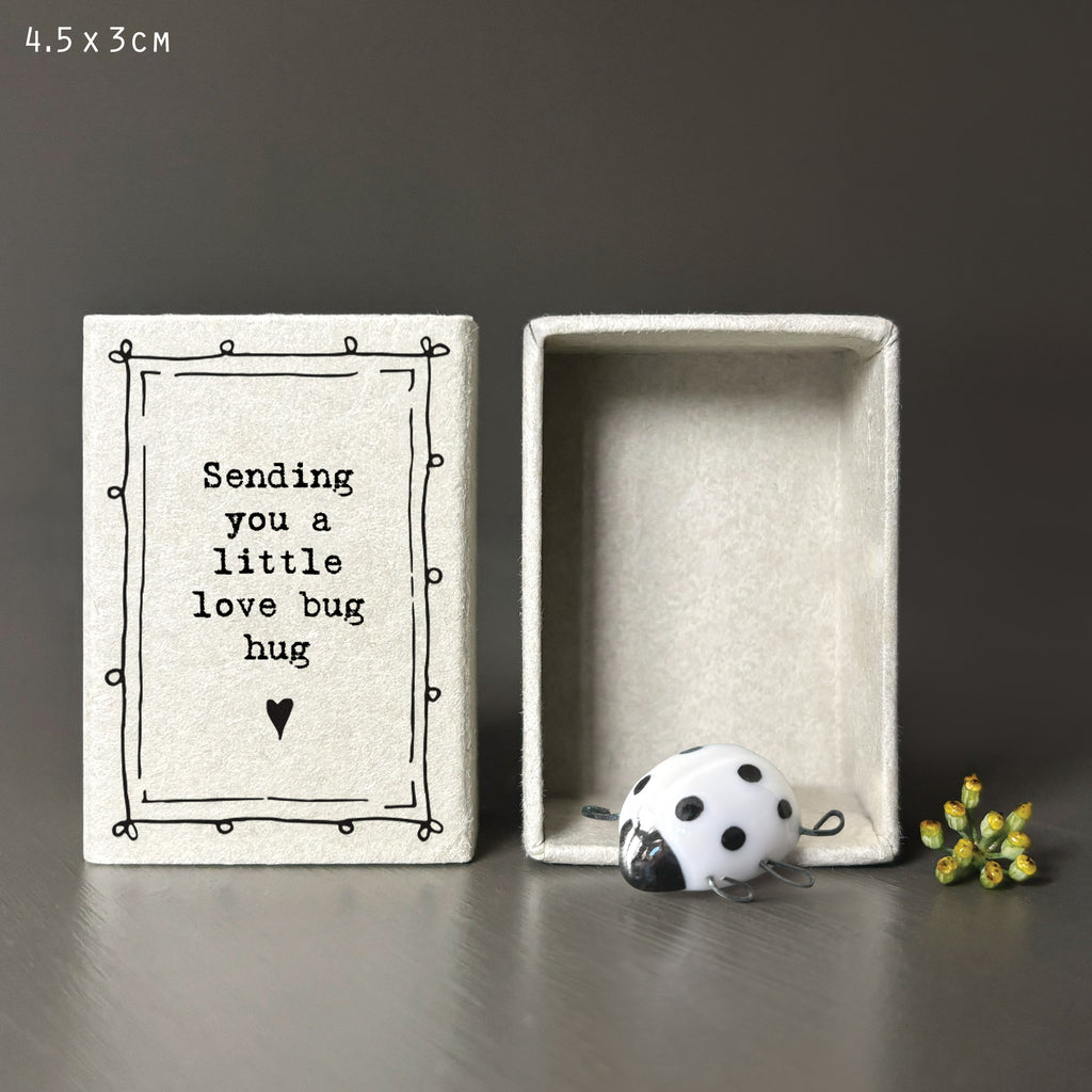 East of India Porcelain Matchbox Ladybird - Love bug hug