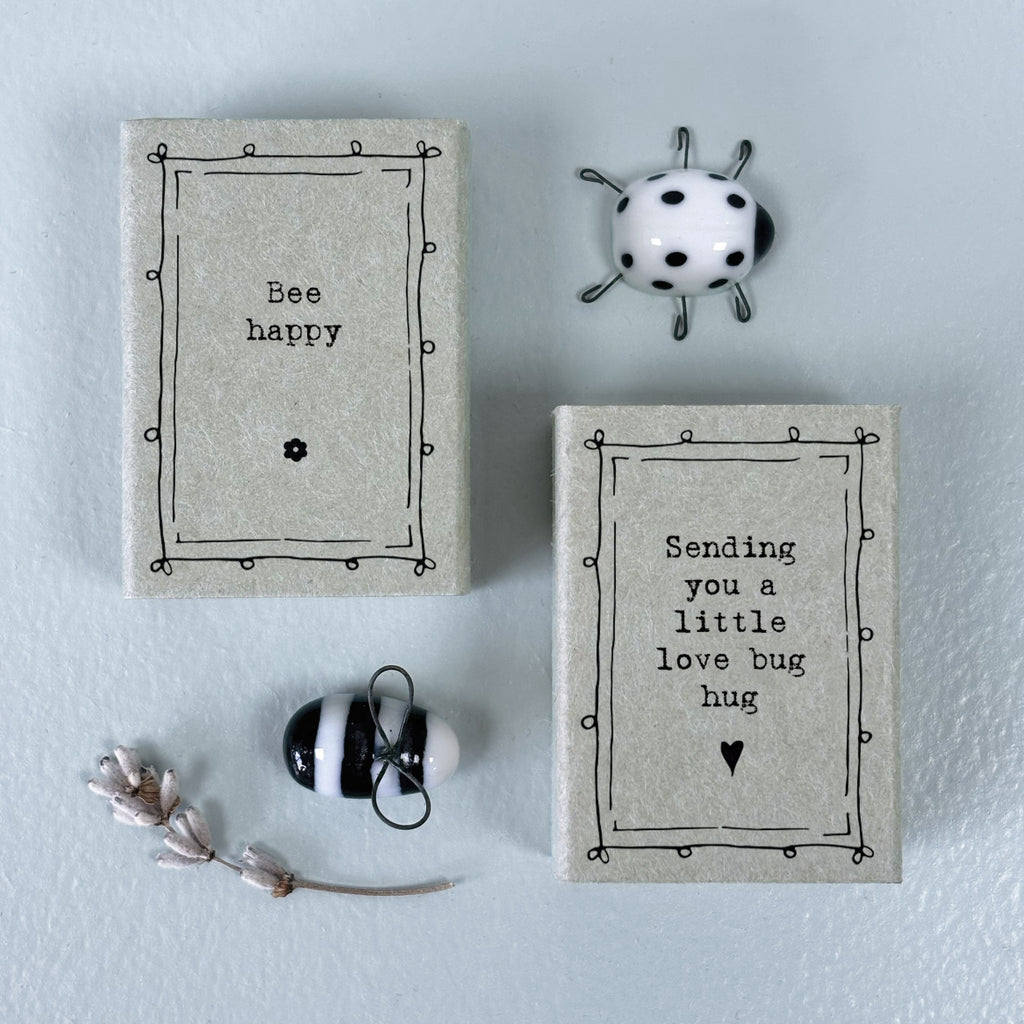 East of India Porcelain Matchbox Ladybird - Love bug hug