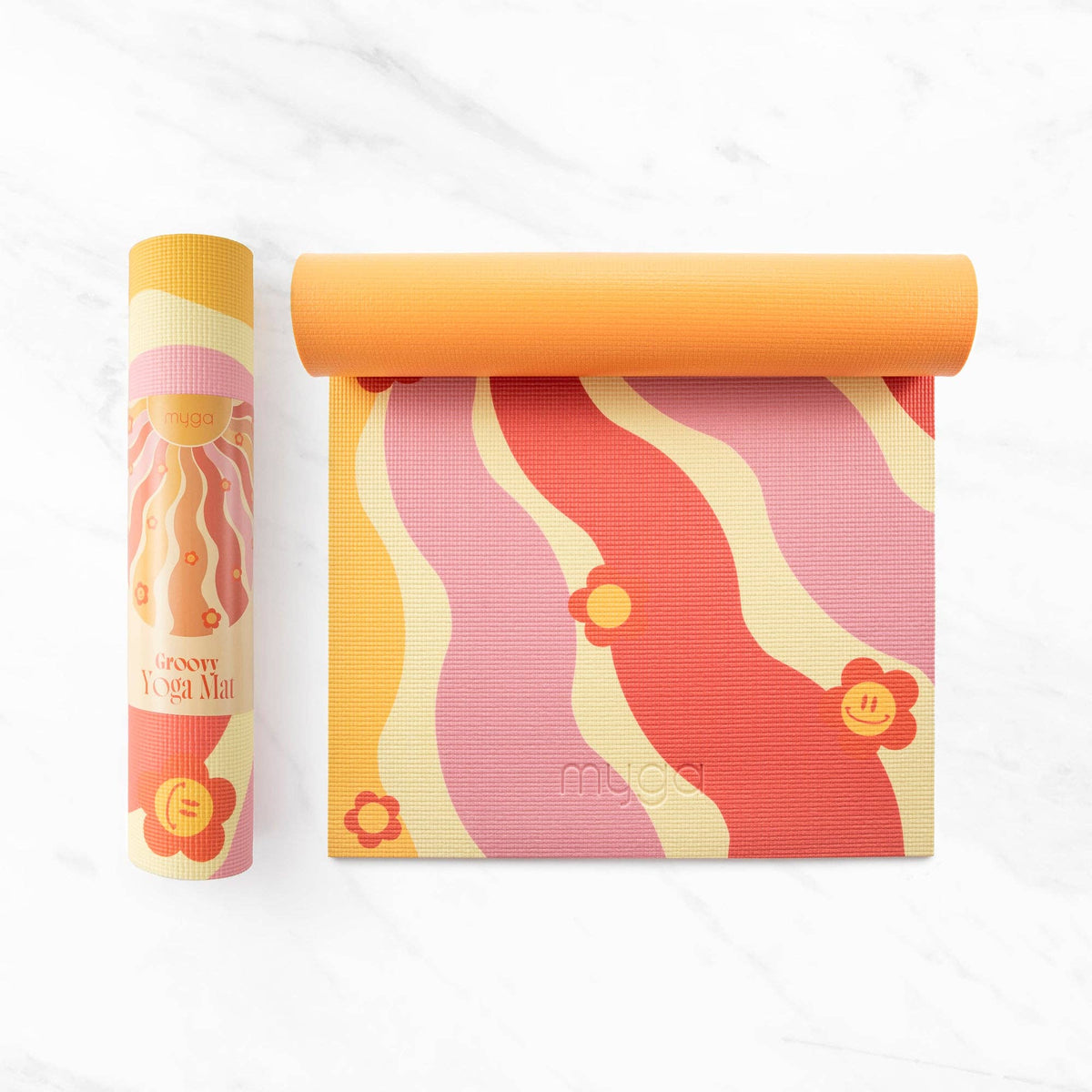 Myga Printed Yoga Mat - Groovy