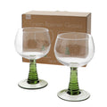 Retro Roemer Glasses - Green, Set of 2