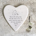 East of India Porcelain Heart Coaster - Those we love don’t go away