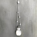 East of India Wooden Snowman Mobile with Snowflakes