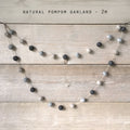 East of India Felt Pompom Garland - Natural wool colours