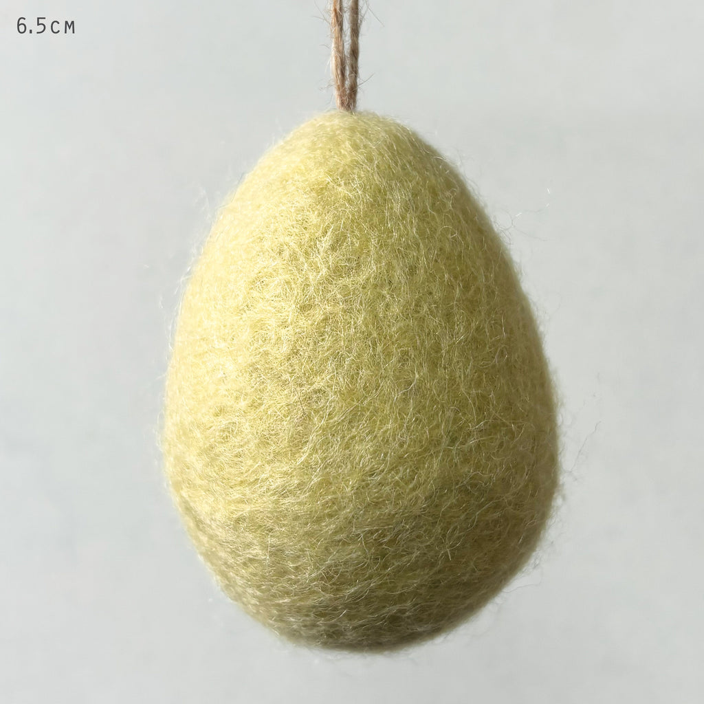 East of India Felt Easter Egg - Yellow