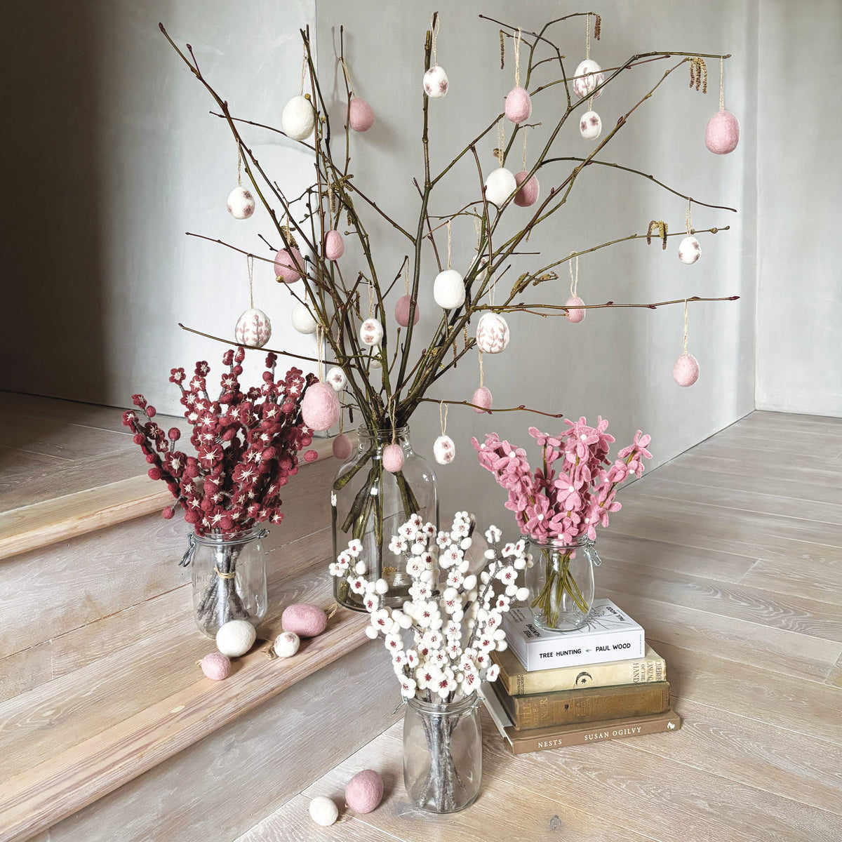 East of India Felt Easter Egg - Pink