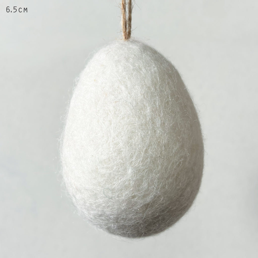 East of India Felt Easter Egg - Cream