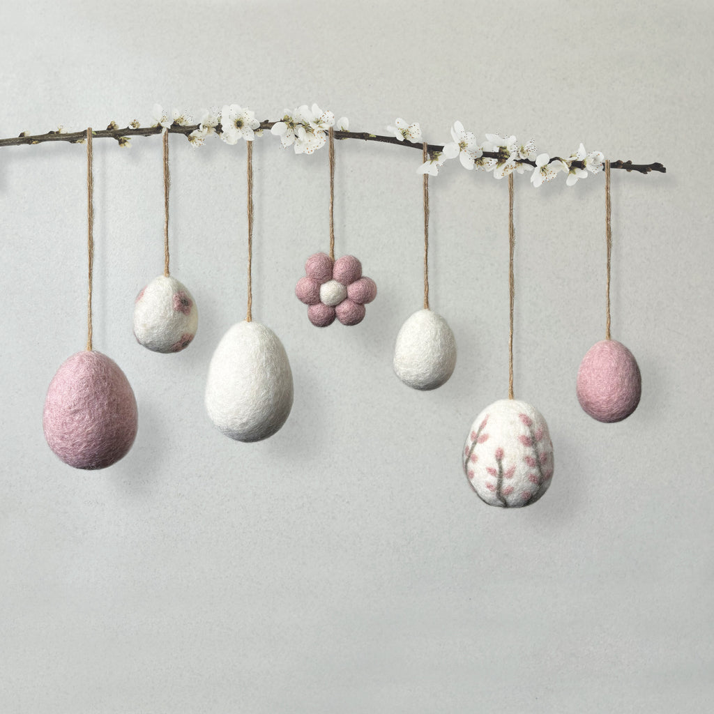 East of India Felt Easter Egg - Cream