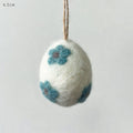 East of India Felted Daisy Easter Egg - Blue