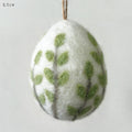 East of India Floral Felt Easter Egg - Green