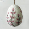 East of India Floral Felt Easter Egg - Pink