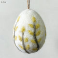 East of India Floral Felt Easter Egg - Yellow
