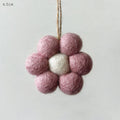 East of India Small Felt Daisy Hanging Decoration - Pink