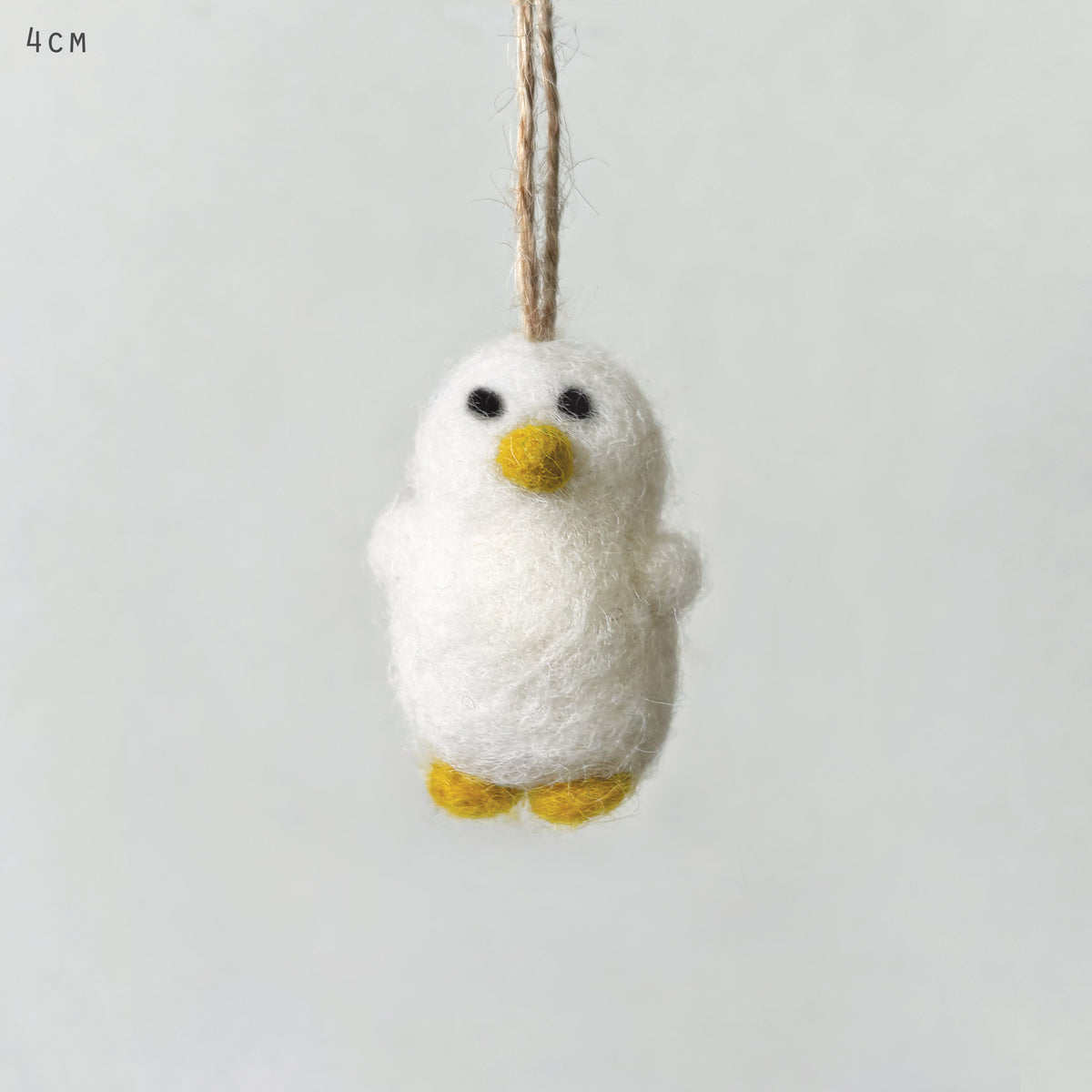 East of India Felted Fluffy Chick Hanging Decoration