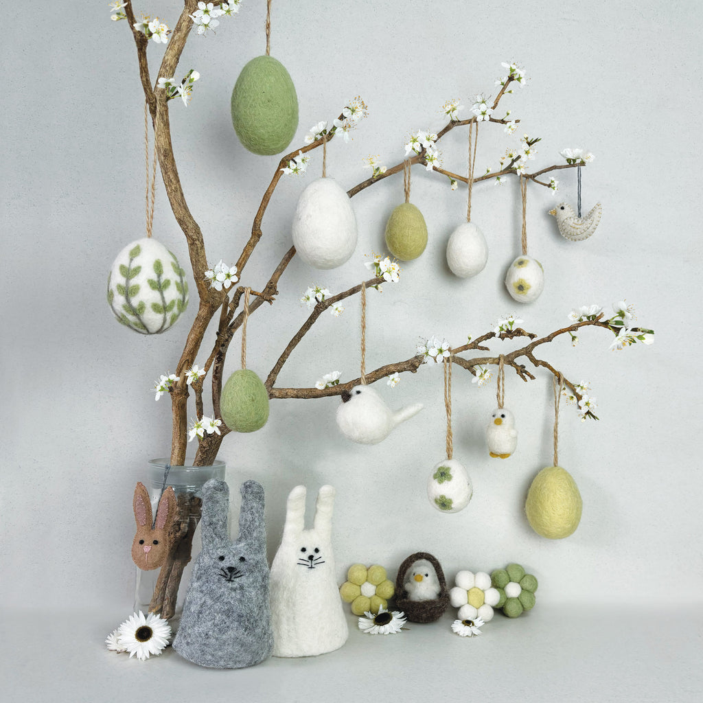 East of India Felted Baby Bird Hanging Decoration
