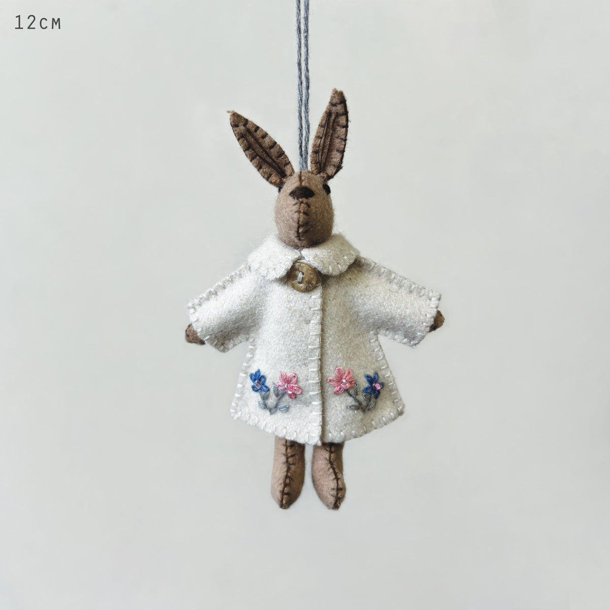 East of India Little Rabbit Hanging Decoration - Cream jacket