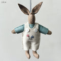 East of India Large Rabbit Hanging Decoration - Cream dungarees