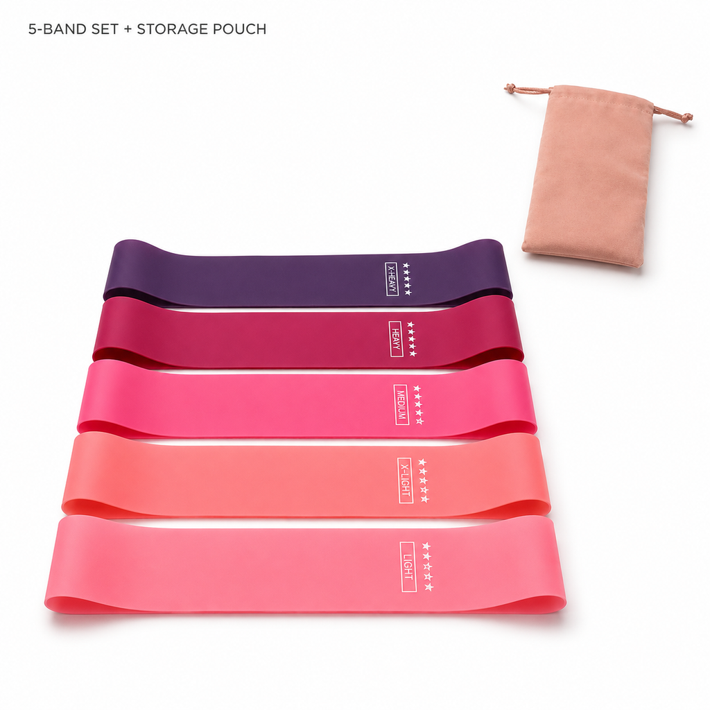 Mini Loop Resistance Band Set with Pouch