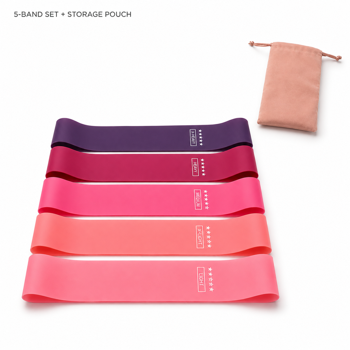 Mini Loop Resistance Band Set with Pouch