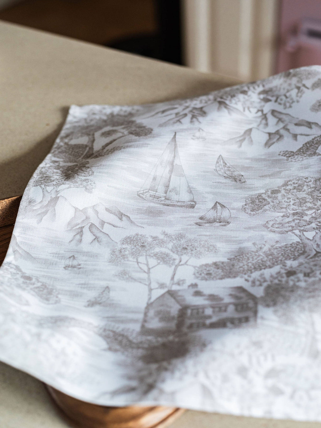 Soft Toile Napkins - Pair