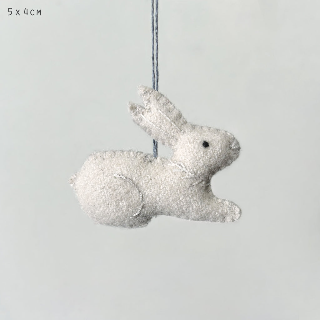 East of India Small Hanging Sitting Rabbit - Cream