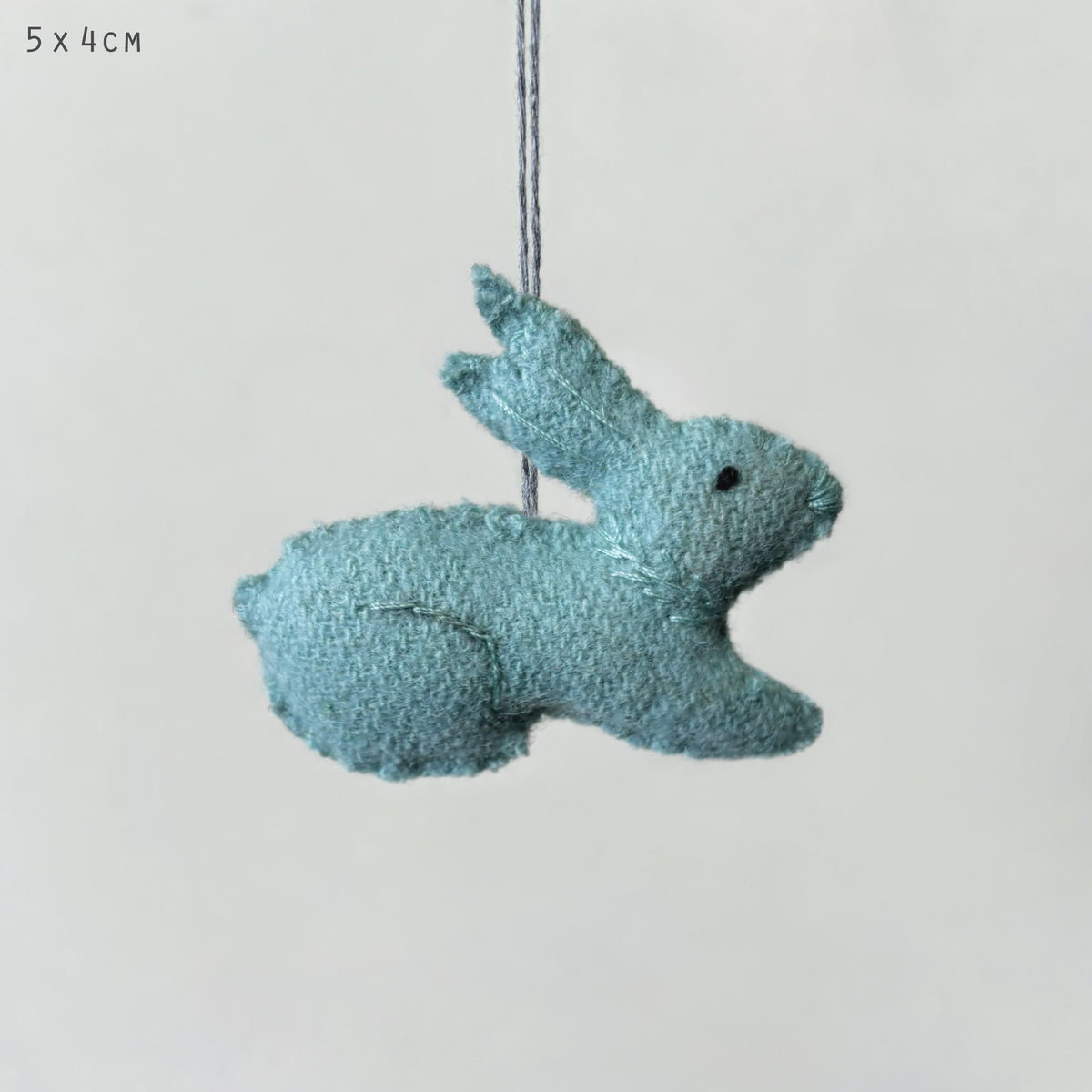 East of India Small Hanging Sitting Rabbit - Blue