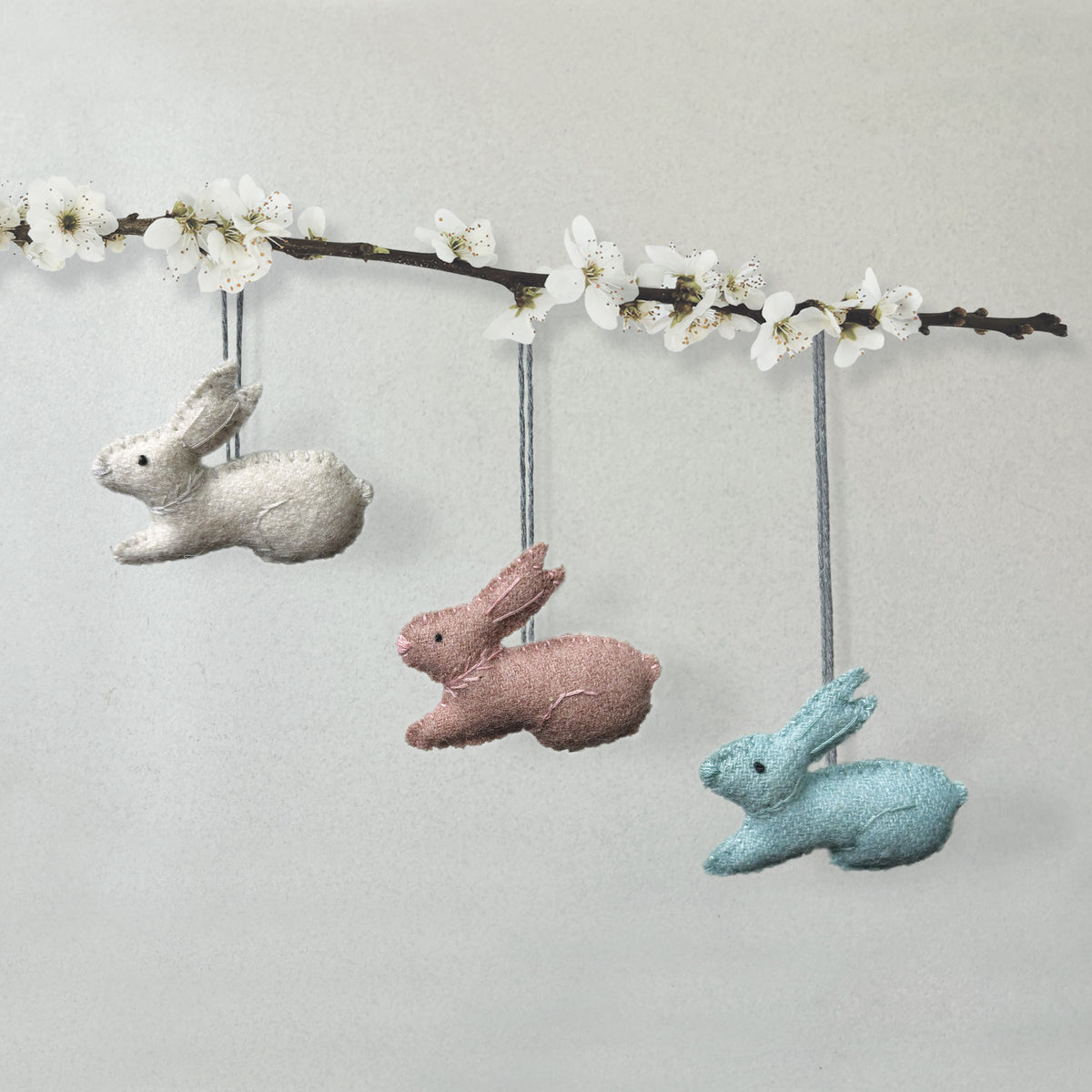 East of India Small Hanging Sitting Rabbit - Blue