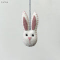 East of India Small Hanging Rabbit Head - Cream