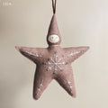 East of India Large Felt Star Baby Christmas Decoration - Pink