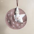 East of India Felt Moon Baby Decoration - Pink
