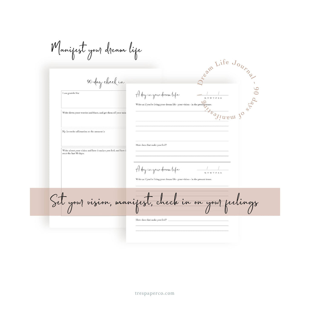 Dream Life Manifesting Journal - Gold Foiled