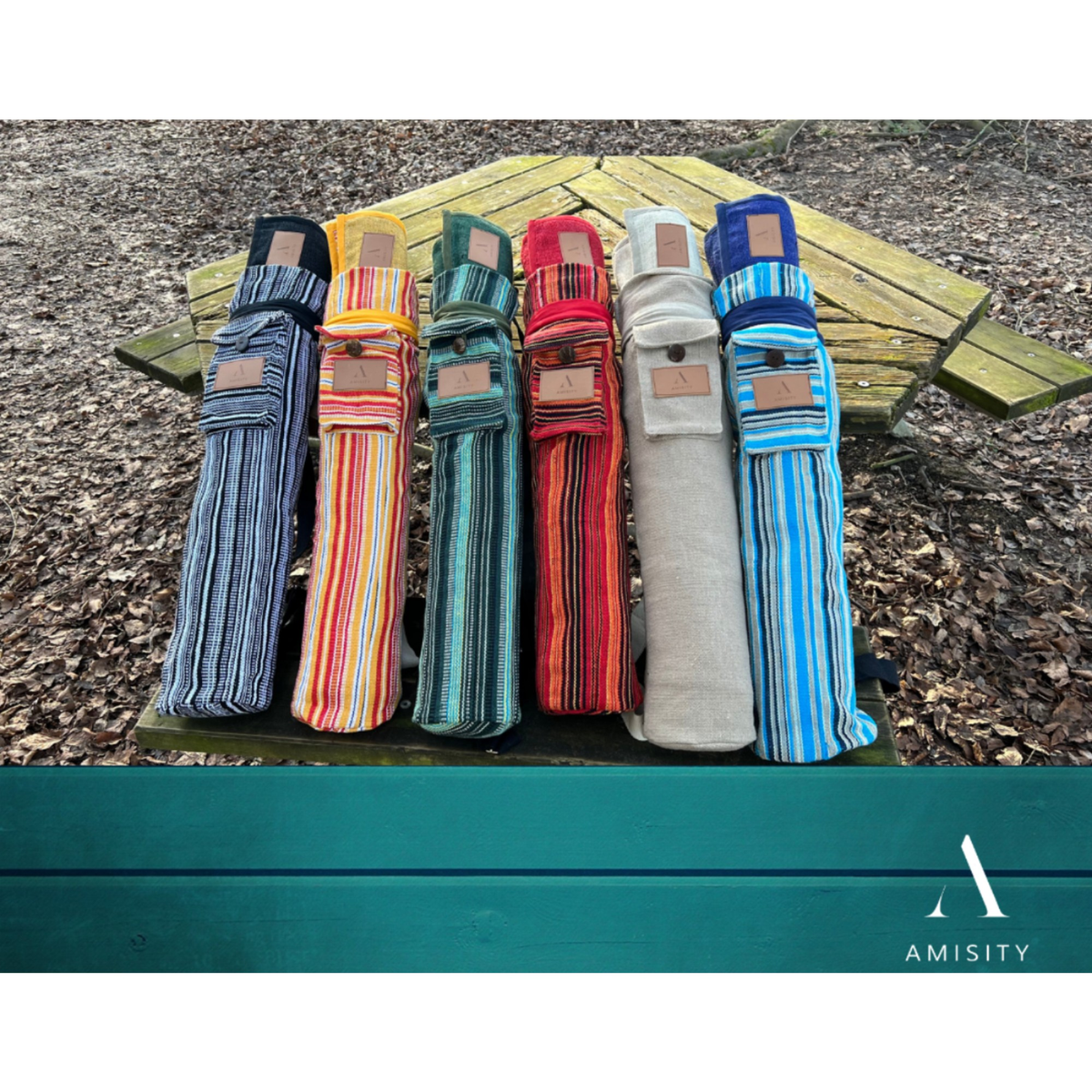 Large Handmade Cotton Yoga Mat Bag with Pocket