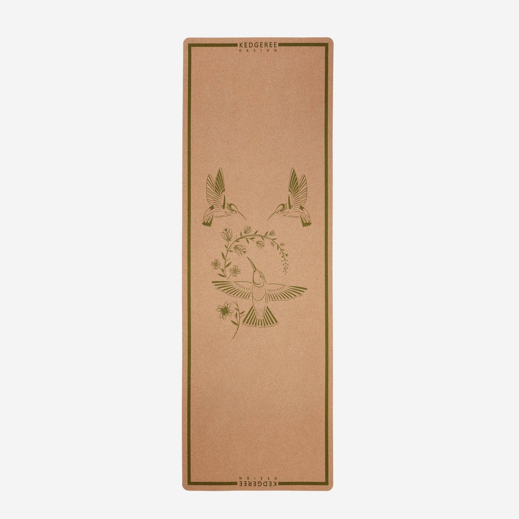 The Hummingbird Cork Yoga Mat