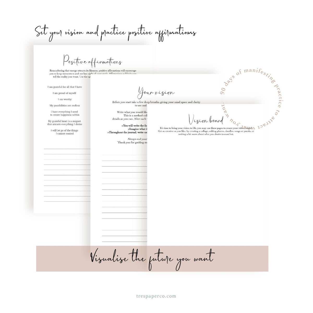 Dream Life Manifesting Journal - Gold Foiled