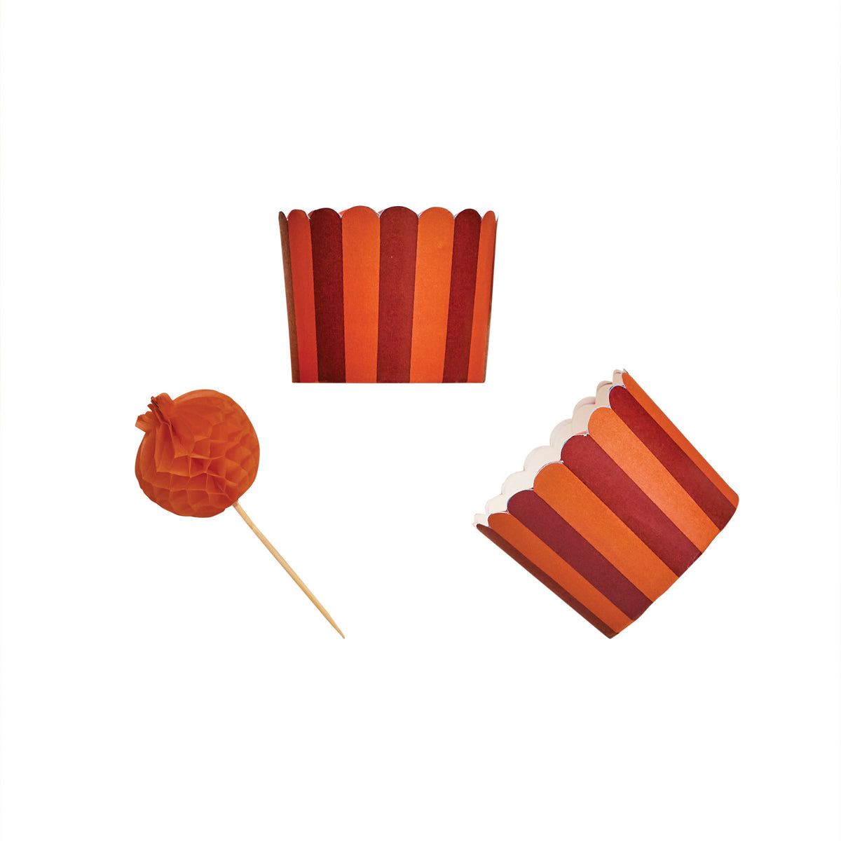 10 Pack Pumpkin Honeycomb Food Picks & Food Cup Set | Halloween Party Supplies UK Tableware 10 Pack Pumpkin Honeycomb Food Picks & Food Cup Set