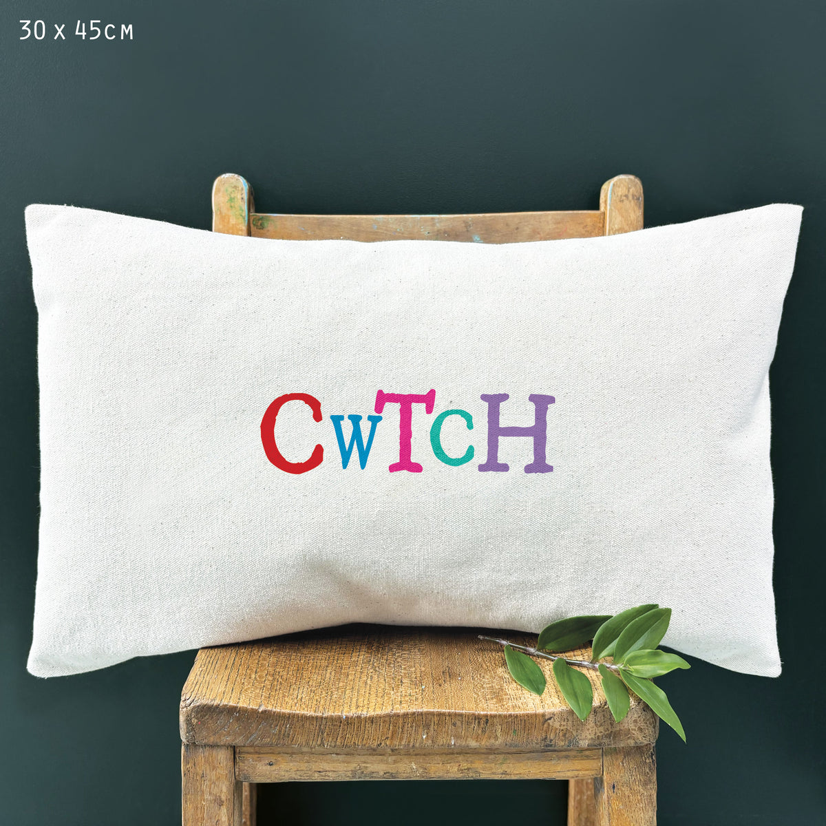 East of India Cotton Cushion - Cwtch