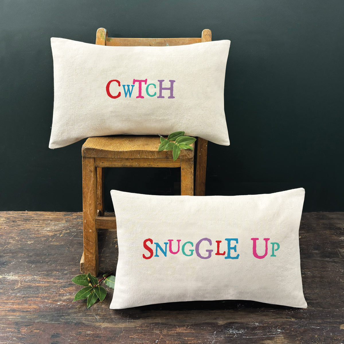 East of India Cotton Cushion - Cwtch