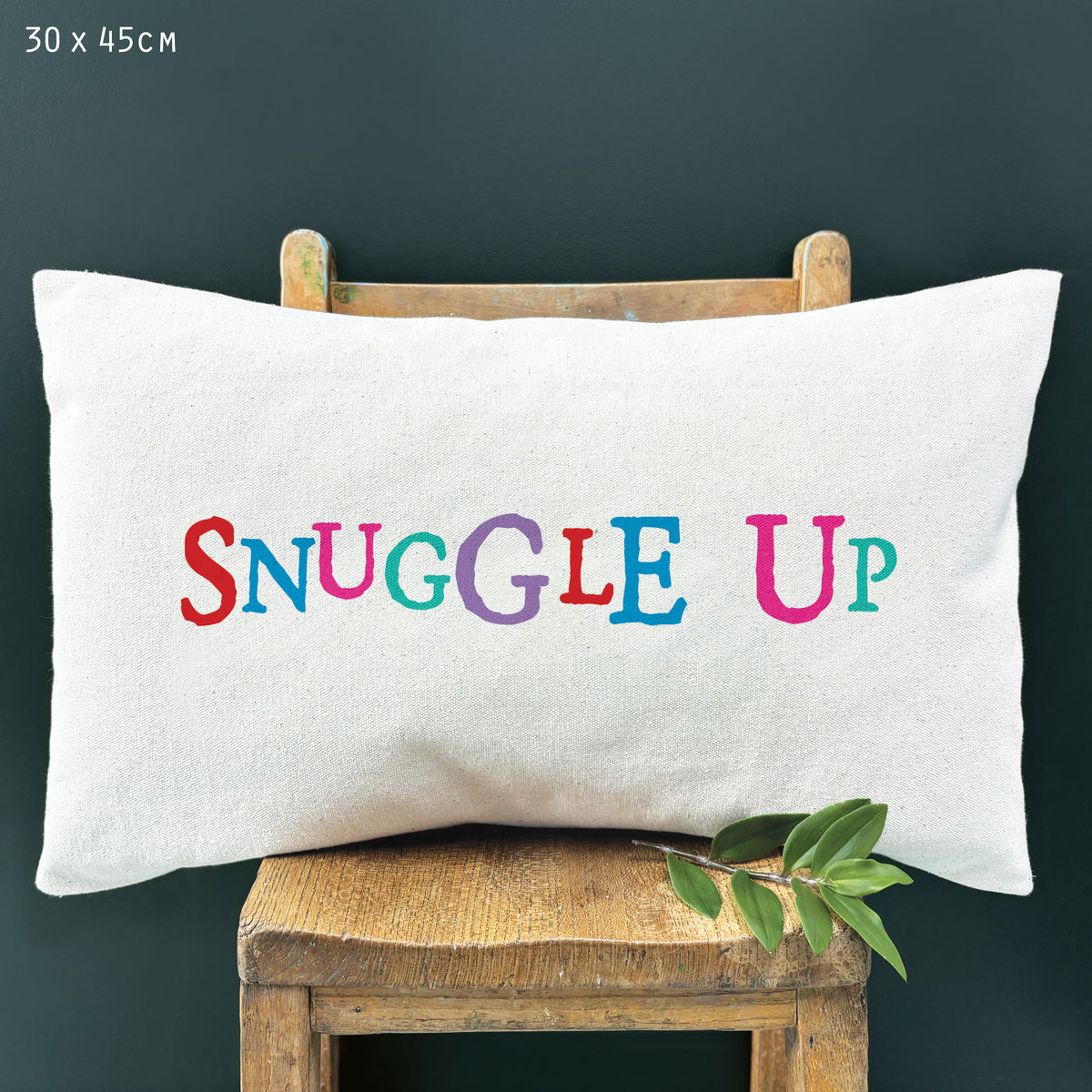 East of India Cotton Cushion - Snuggle up