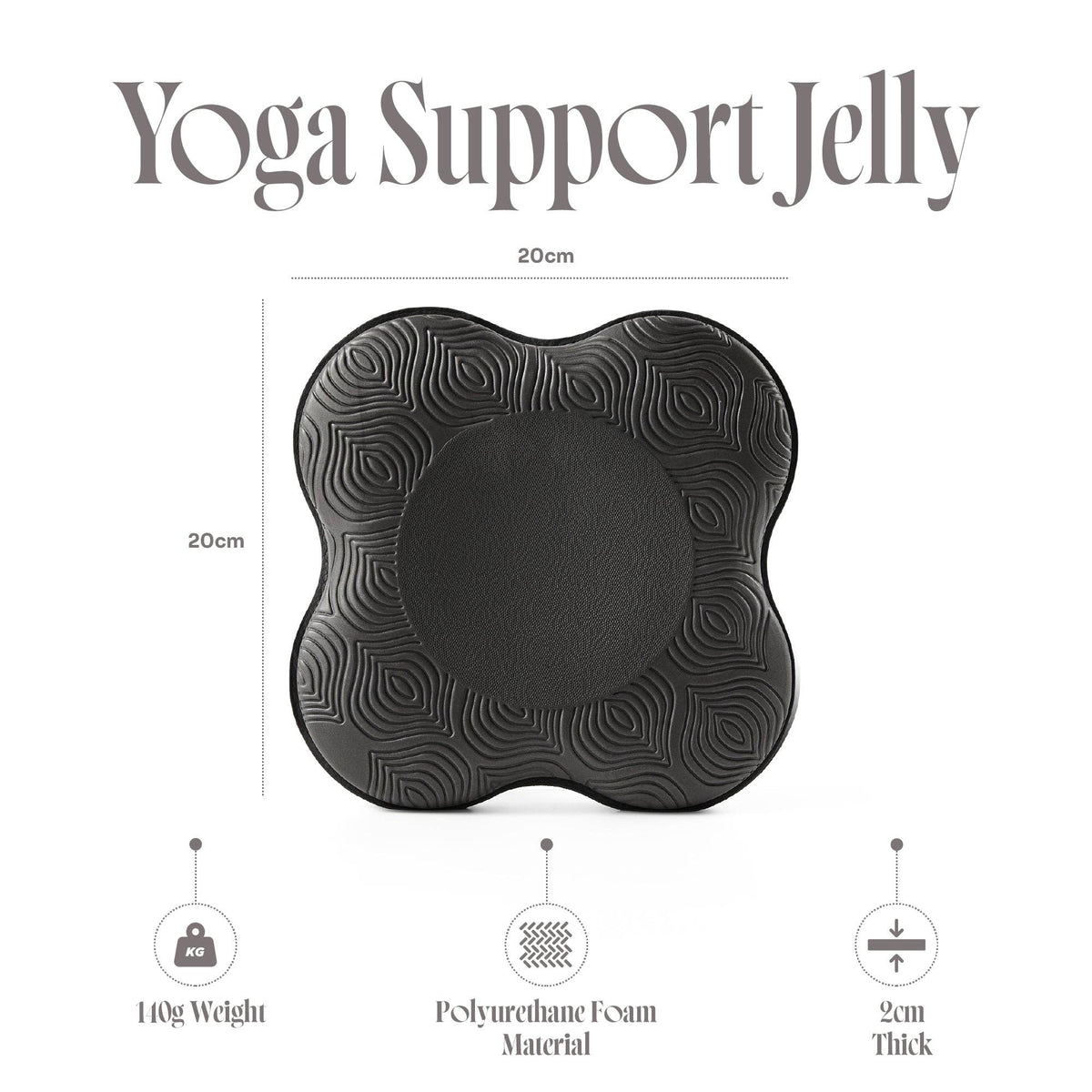 Myga Yoga Support Jellies - Black, 2 Pack