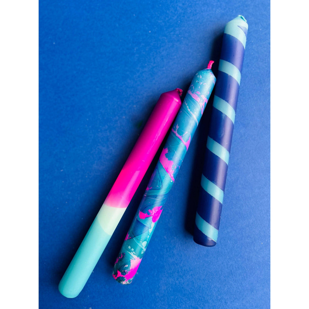Dip Dye Dinner Candles - Trio