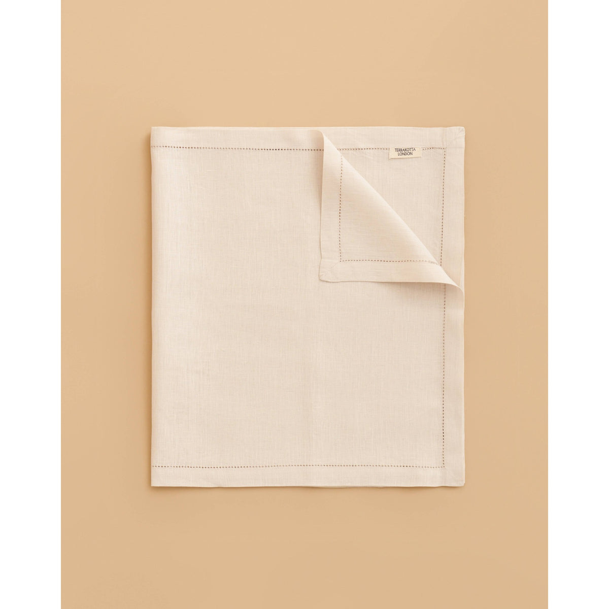 Linen Table Runner with Hemstitch Border