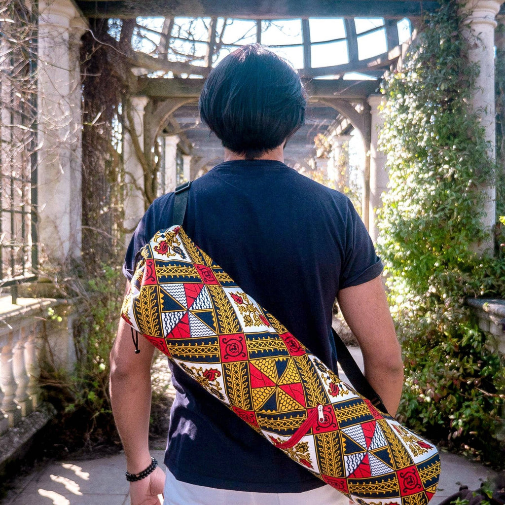 Handmade African Print Yoga Bag - Sunset