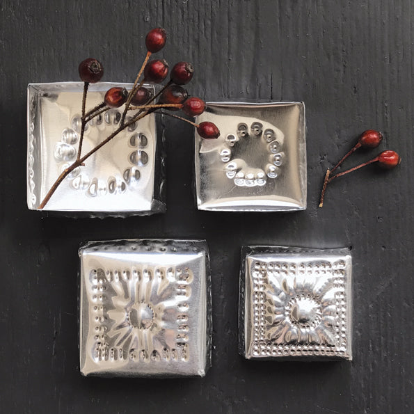 East of India Small Pressed Metal Box