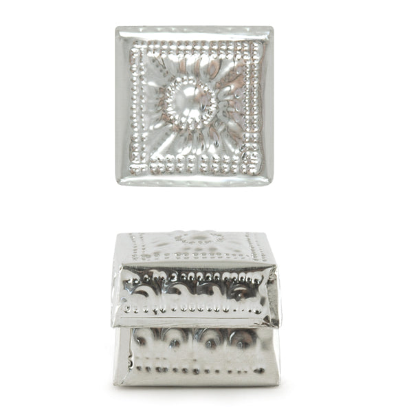 East of India Small Pressed Metal Box