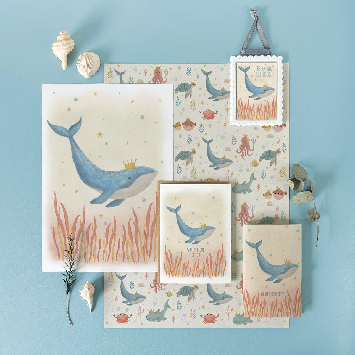 East of India Small Sealife Notebook - Whaley good ideas
