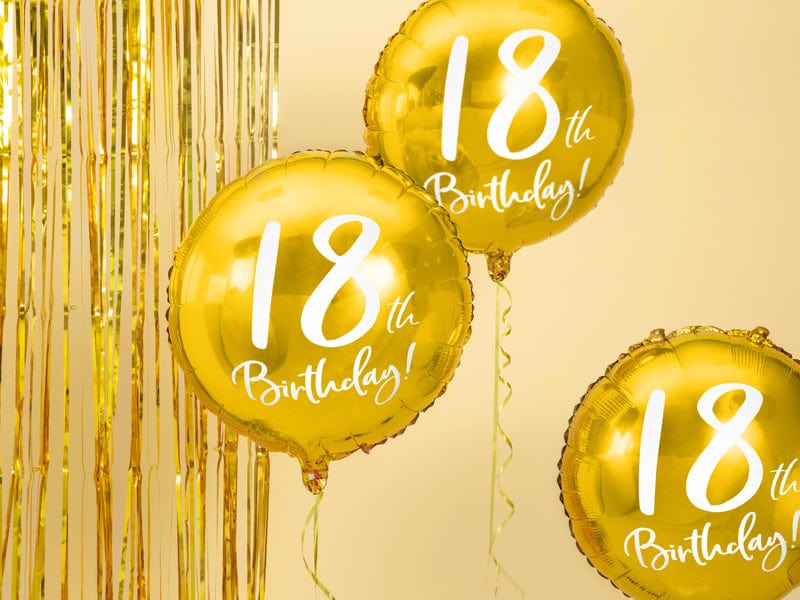 Balloons 18th Birthday Gold Foil Balloon