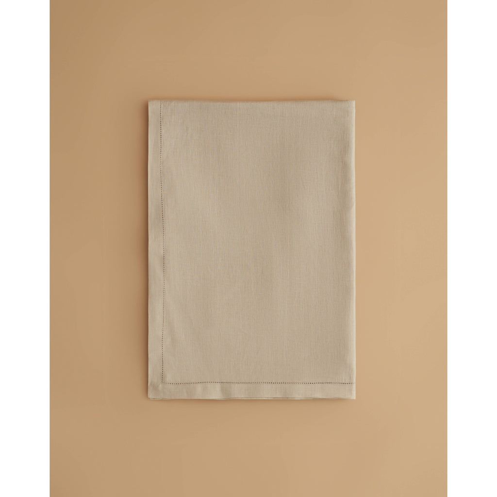 Linen Tablecloth with Hemstitch Border