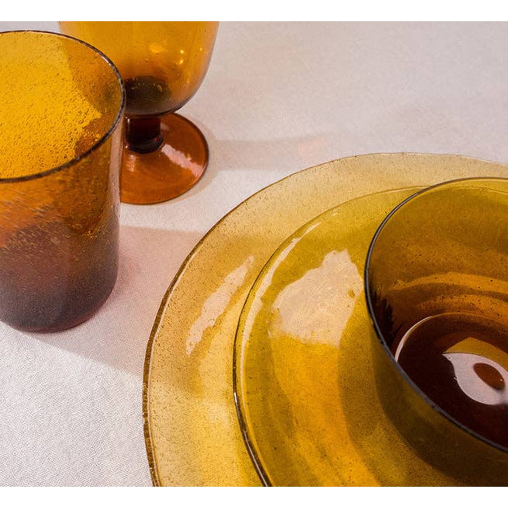 Handmade Wine Glass - Almond Shell