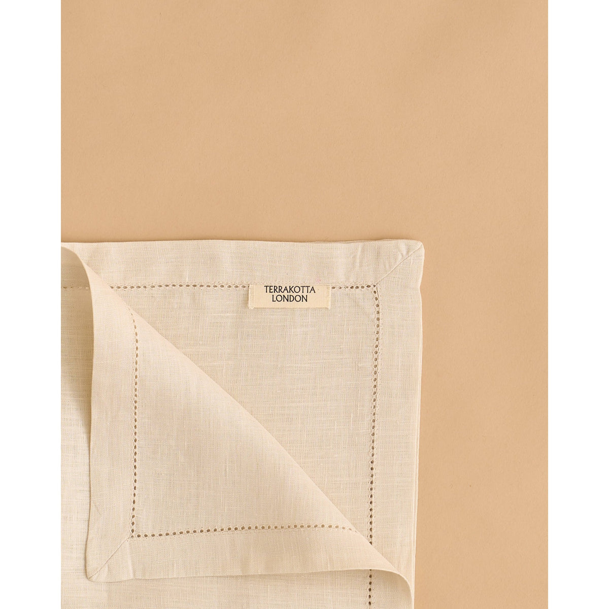 Hemstitch Border Napkins - Oat, Set of 4